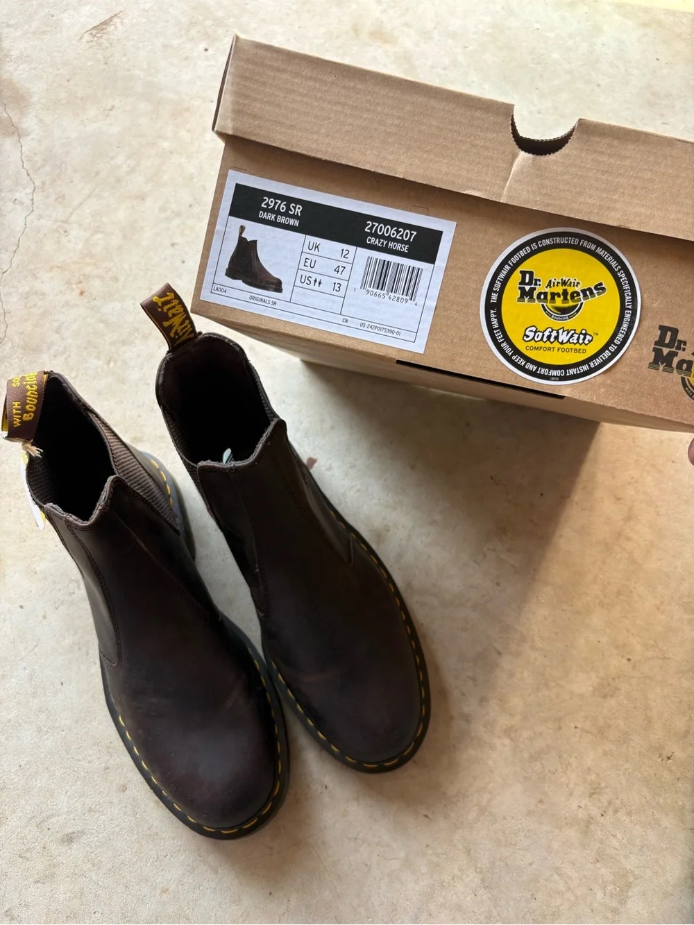 Dr. Martens 2976 Bex Chelsea Boots Dark Brown Crazy Horse Leather